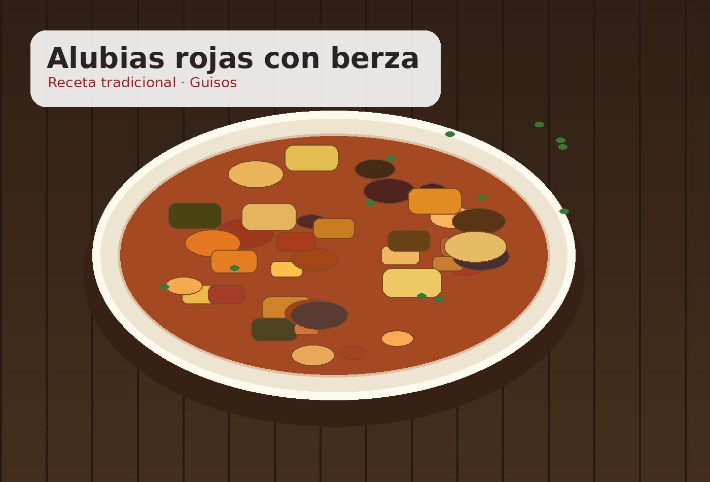 Alubias rojas con berza