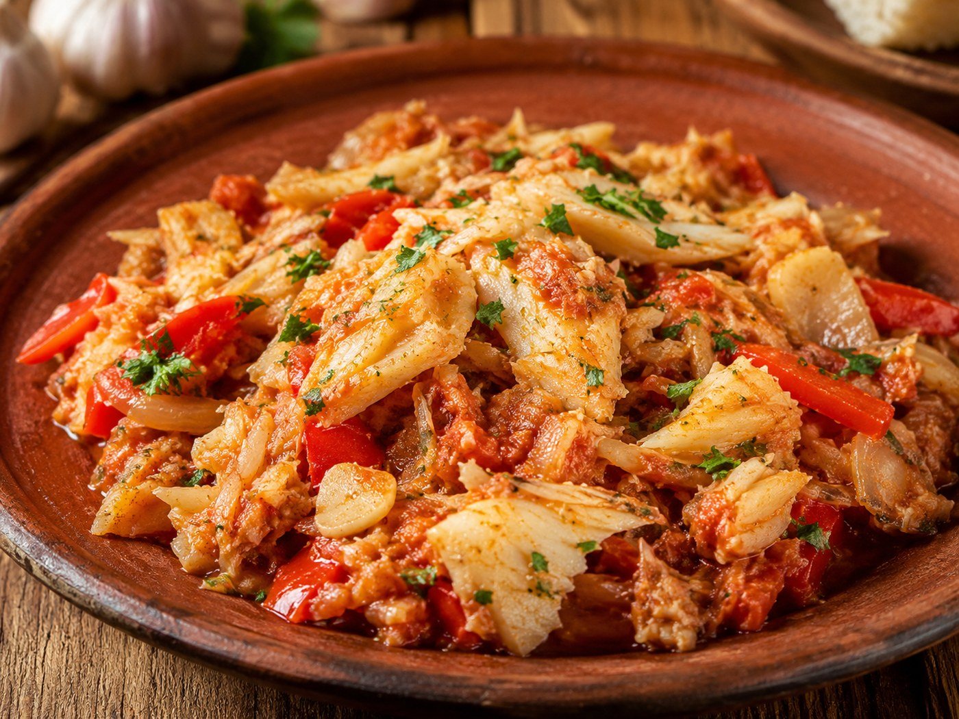 Bacalao ajoarriero aragonés tradicional