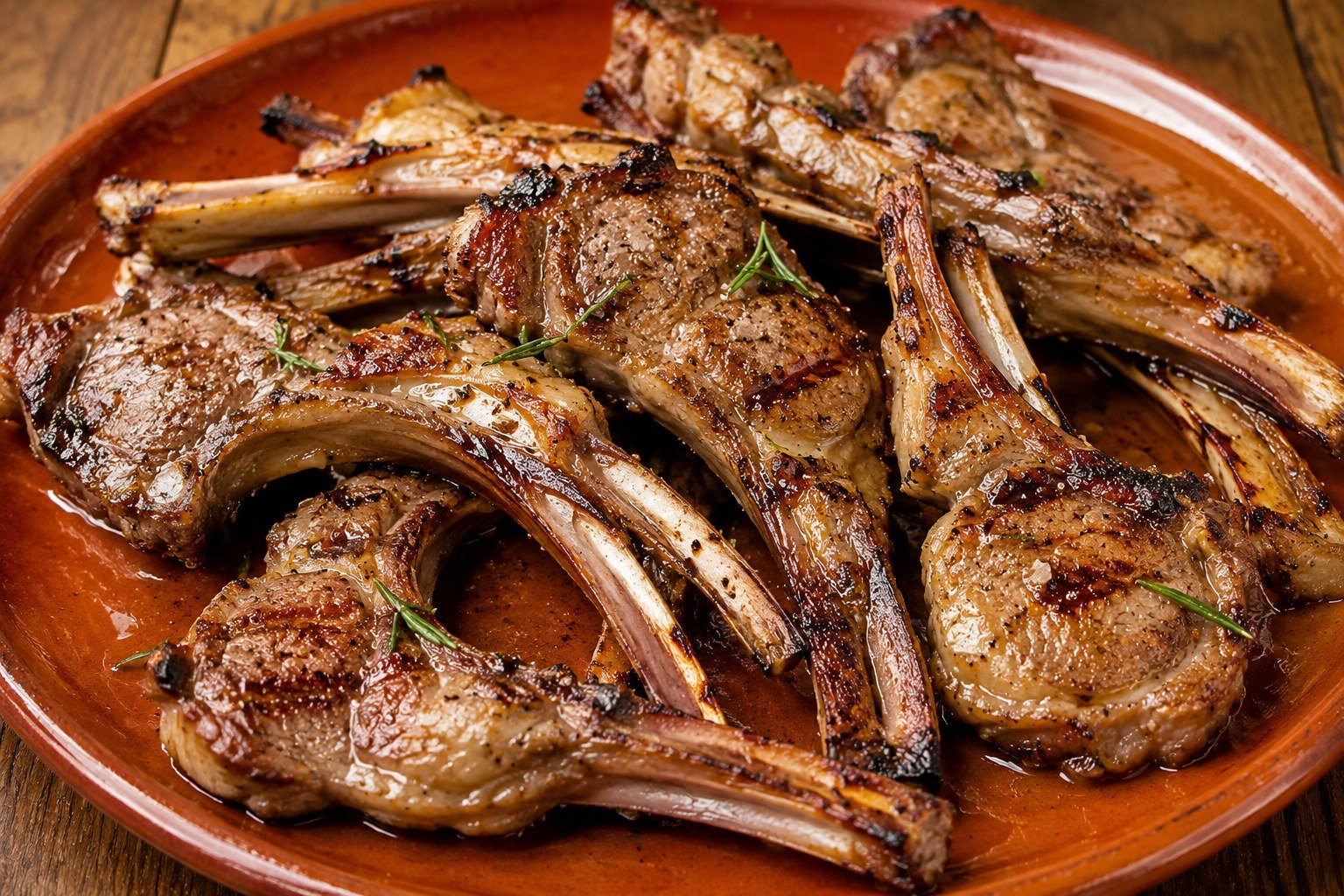 Chuletillas de cordero al sarmiento