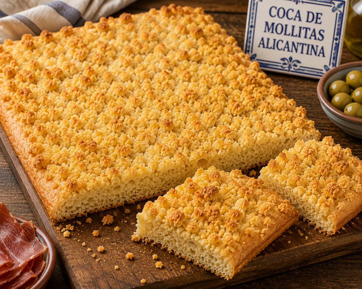 Coca de mollitas alicantina