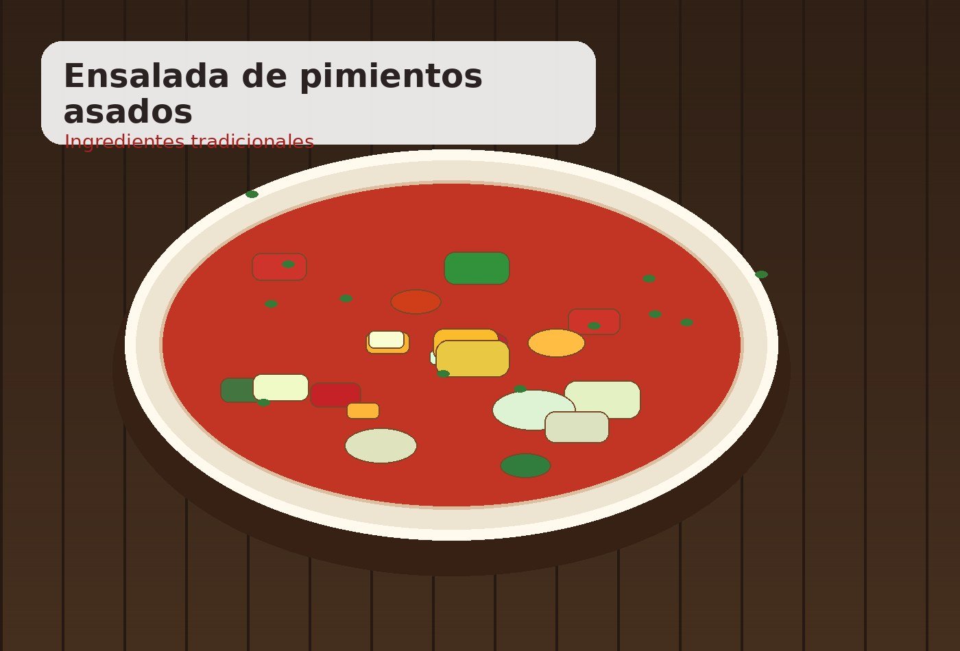 Ingredientes para Ensalada de pimientos asados