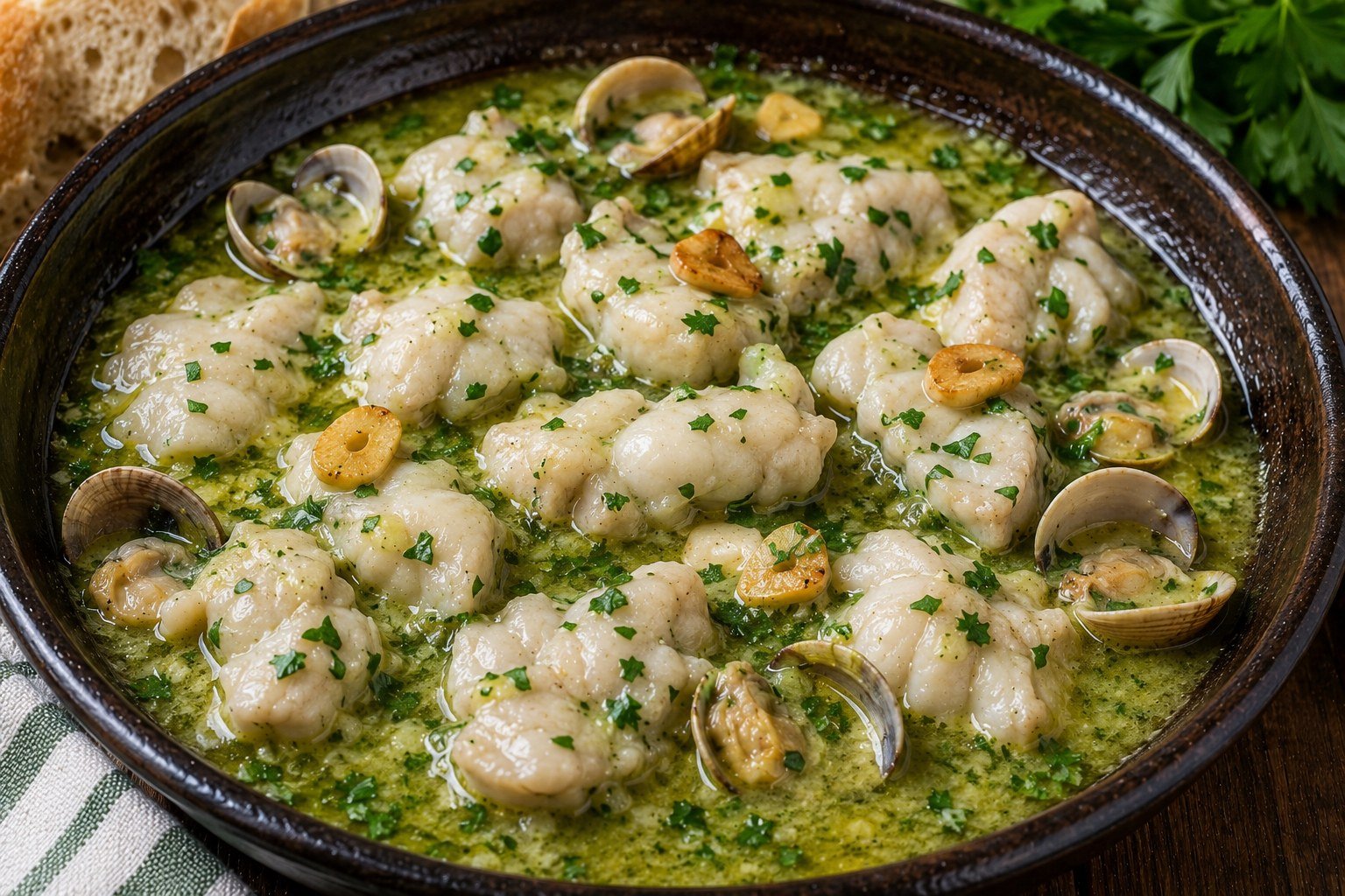 Kokotxas de merluza en salsa verde