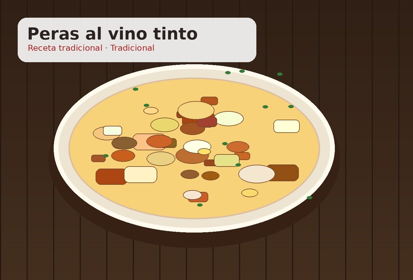 Foto de Peras al vino tinto