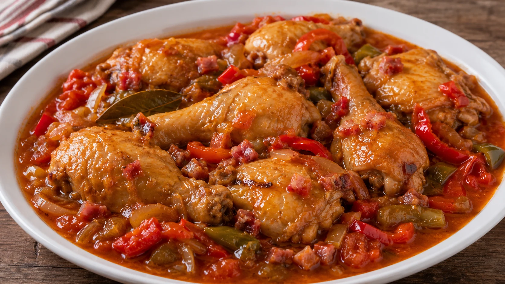 Pollo a la chilindrón aragonés