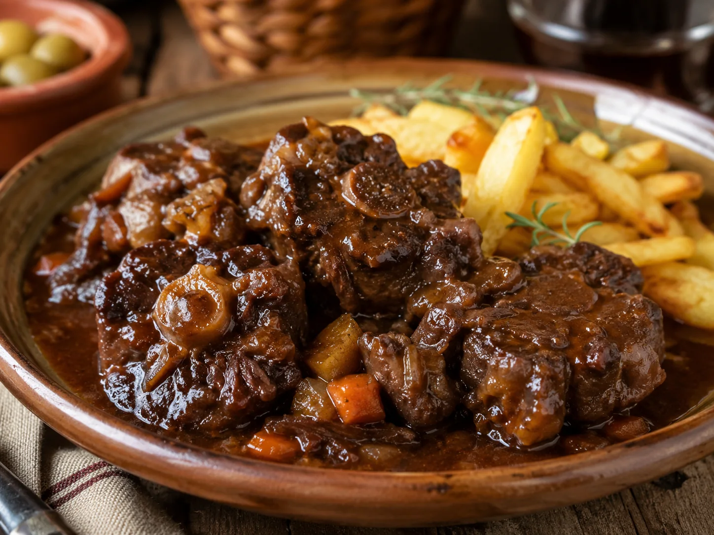 Rabo de toro cordobés en salsa